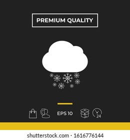 Cloud snow icon. Graphic elements for your design