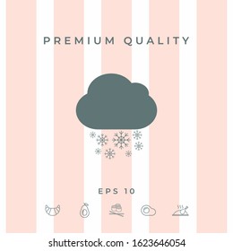 Cloud snow icon. Graphic elements for your design