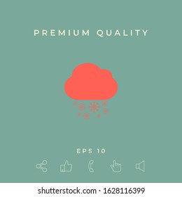 Cloud snow icon. Graphic elements for your design