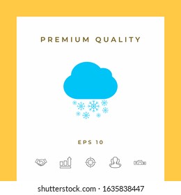 Cloud snow icon. Graphic elements for your design