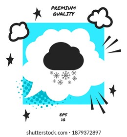 Icono de nieve en la nube. Elementos gráficos para su diseño