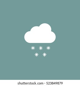 cloud and snow icon illustration isolated vector, can be used for web and mobile design