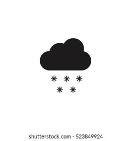 cloud and snow icon illustration isolated vector, can be used for web and mobile design