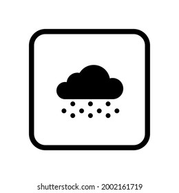 Cloud and snow icon on a white background. Wind cloud icon for web design. Vector. 
