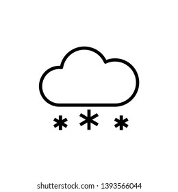 Cloud and Snow Icon Outline
