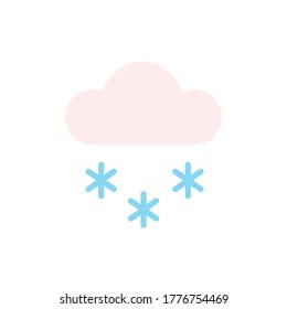 Cloud, snow icon. Simple color vector elements of forecast icons for ui and ux, website or mobile application