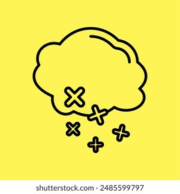 Vector de línea simple aislado sobre fondo amarillo. diseño moderno y moderno