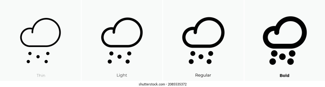 cloud snow icon. Thin, Light Regular And Bold style design isolated on white background