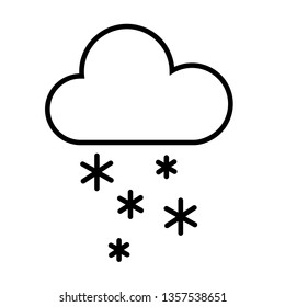 Cloud and Snow Icon Vector