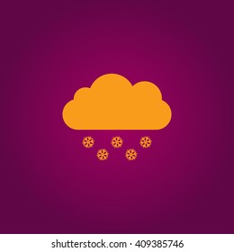 Cloud and snow icon vector