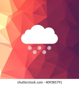 Cloud and snow icon vector