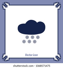 cloud and snow icon, vector design element