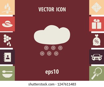 cloud and snow icon, vector design element