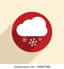 cloud snow icon. the weather icon