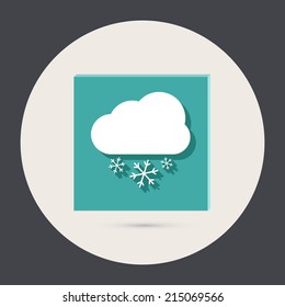 cloud snow icon. the weather icon