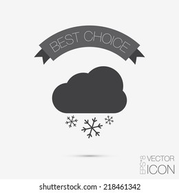 cloud snow icon. the weather icon