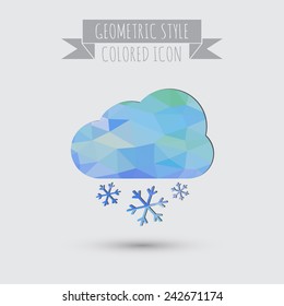 Cloud snow icon. The weather icon