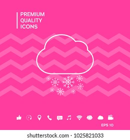 Cloud snow line icon