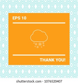 Cloud snow line icon