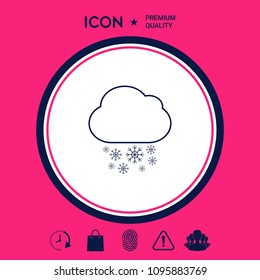 Cloud snow line icon