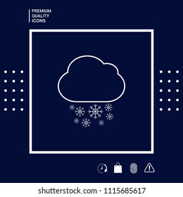 Cloud snow line icon