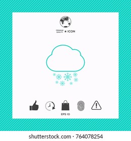 Cloud snow line icon