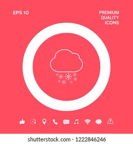 Cloud snow line icon. Graphic elements for your design