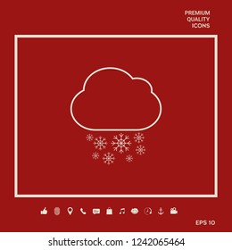 Cloud snow line icon. Graphic elements for your design