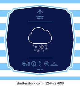 Cloud snow line icon. Graphic elements for your design