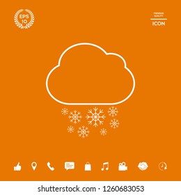 Cloud snow line icon. Graphic elements for your design