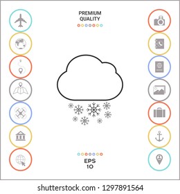 Cloud snow line icon. Graphic elements for your design