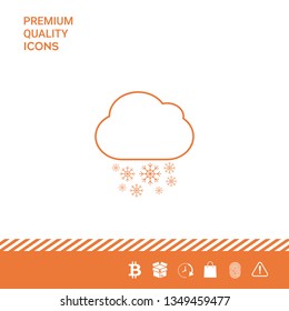 Cloud snow line icon. Graphic elements for your design