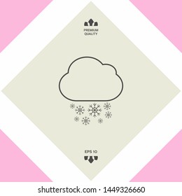 Cloud snow line icon. Graphic elements for your design