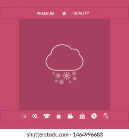 Cloud snow line icon. Graphic elements for your design