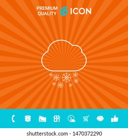 Cloud snow line icon. Graphic elements for your design