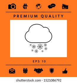 Cloud snow line icon. Graphic elements for your design