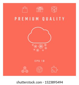 Cloud snow line icon. Graphic elements for your design