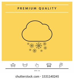 Cloud snow line icon. Graphic elements for your design