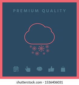 Cloud snow line icon. Graphic elements for your design