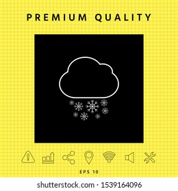 Cloud snow line icon. Graphic elements for your design