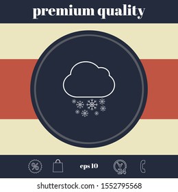 Cloud snow line icon. Graphic elements for your design