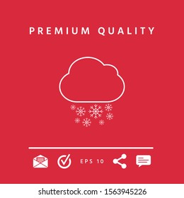Cloud snow line icon. Graphic elements for your design