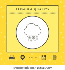 Cloud snow line icon. Graphic elements for your design