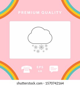 Cloud snow line icon. Graphic elements for your design