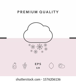 Cloud snow line icon. Graphic elements for your design