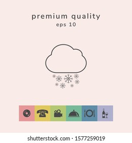 Cloud snow line icon. Graphic elements for your design