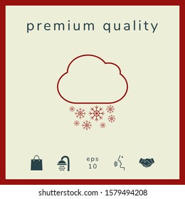 Cloud snow line icon. Graphic elements for your design