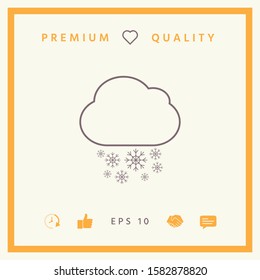 Cloud snow line icon. Graphic elements for your design
