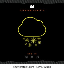 Cloud snow line icon. Graphic elements for your design