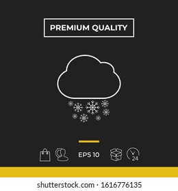 Cloud snow line icon. Graphic elements for your design